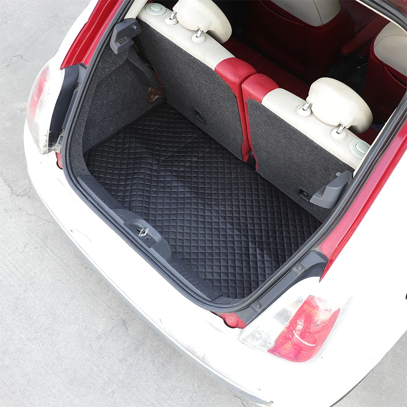 Gao Ruying For Fiat 500 2007-2015 Pvc Black Car Trunk Mat Trunk Carpet Trim Interior Car Accessories - Image 6