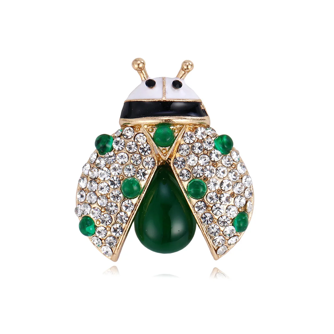 Brooch hot-selling, ladybug brooch, high-end sense niche alloy diamond-encrusted insect brooch, clothing and accessories brooch