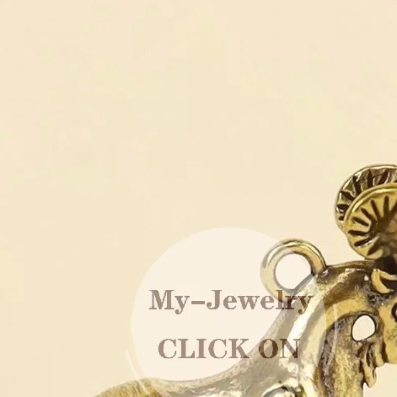 Retro Brass Sheep Pendant Ornament Vintage Craft Desktop Decor Small Art Figurine for Home Office Table Display
