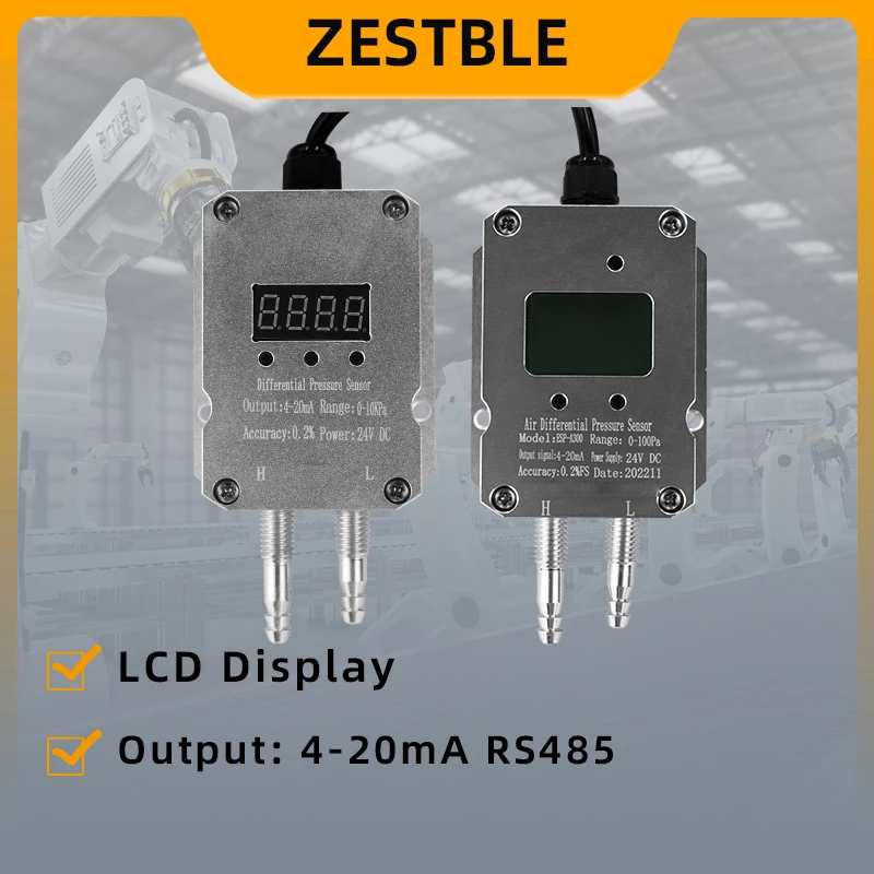 ZA-A550 przetwornik ciśnienia różnicowego pneumatyczny LCD czujnik ciśnienia różnicowego 4-20mA