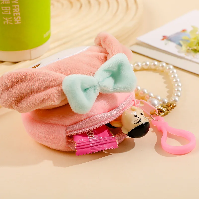 LLavero de perla My Melody, monedero, billetera, juguetes de peluche, adornos de juguete, regalos de vacaciones Kuromi, llavero Cinnamoroll Anime para niños
