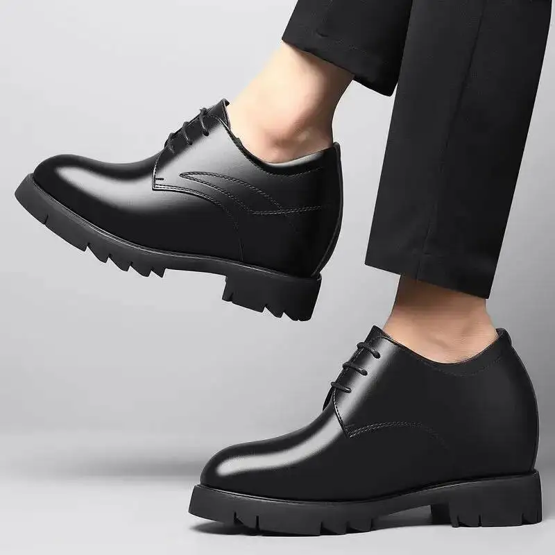 Buty podwyższające 12 cm, buty animacyjne, klasyczne buty do cosplayu, buty anime na grubej podeszwie dla małych mężczyzn, buty cosplay damskie, sznurowane buty.