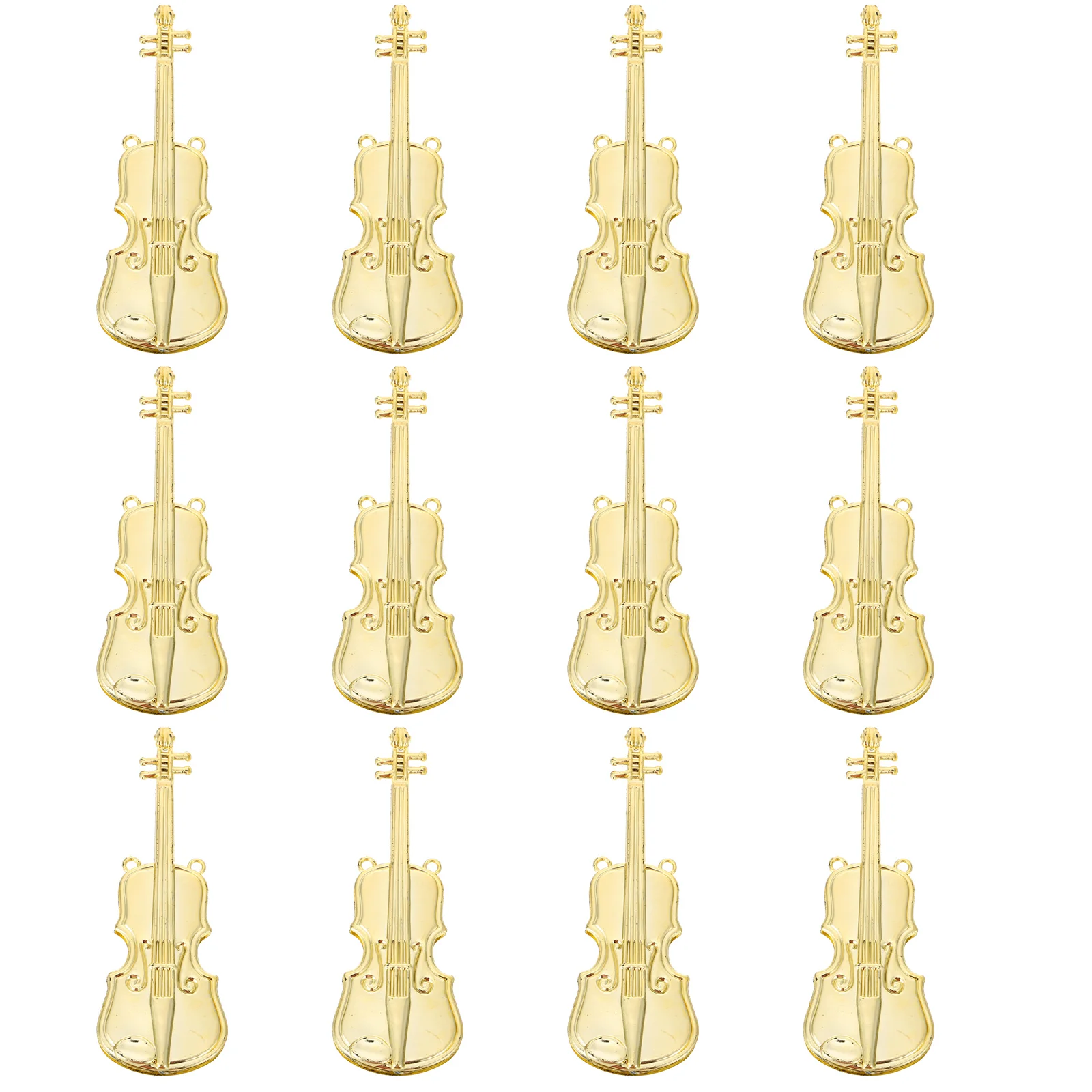 

12 Pcs Musical Instrument Model Christmas Tree Decorations Holiday Gifts Toy Flute Accessories Mini Miniature