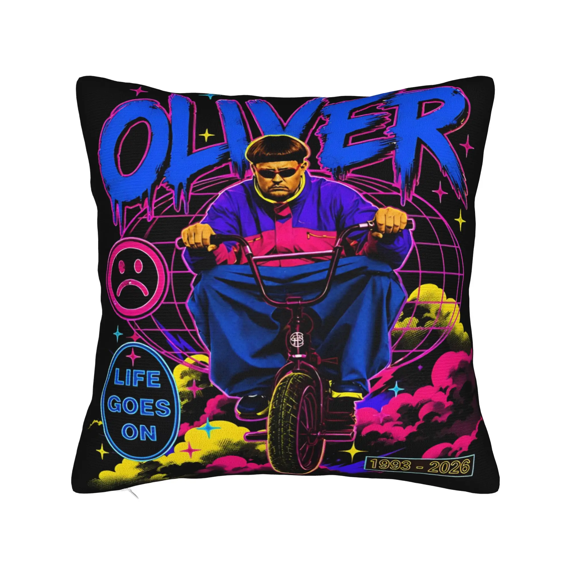 Oliver Tree Rest In Peace 1993 to 2026 Memorial Pillow Cover  Vintage Pillow Case For Living Room Sofa Comfy Pillowcases Gift