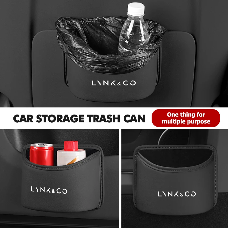 

Car Door Hanging Garbage Bin Trash Can Storage Bag For LYNK&CO 01 Phev 02 03+ 05 06 09 PHEV 09 MHEV