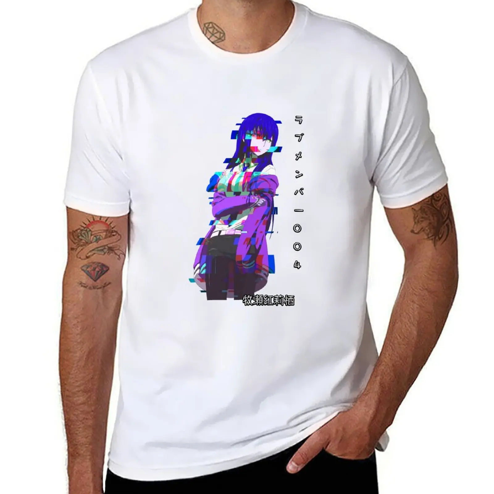 

Steins Gate Kurisu Makise (A.K.A Christina) T-Shirt man t shirt cotton high quality anime t shirts for man T-Shirt