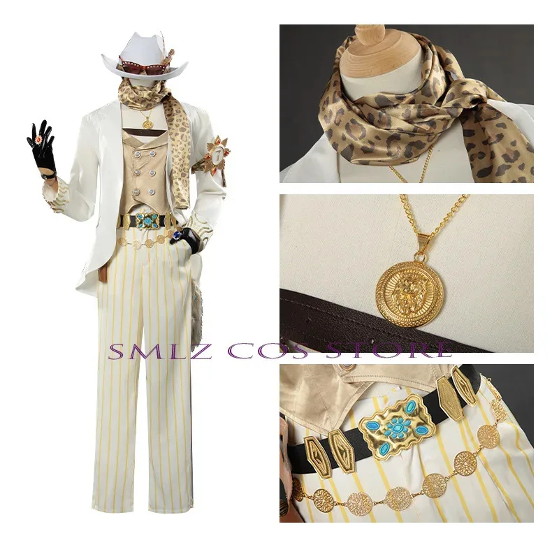 CyBrilliant وحيد وولف نورتون كامبل تأثيري لعبة الهوية الخامس المنقب زي البدلة موحدة قبعة الدعامة مجموعة ل رجل الحزب الزي