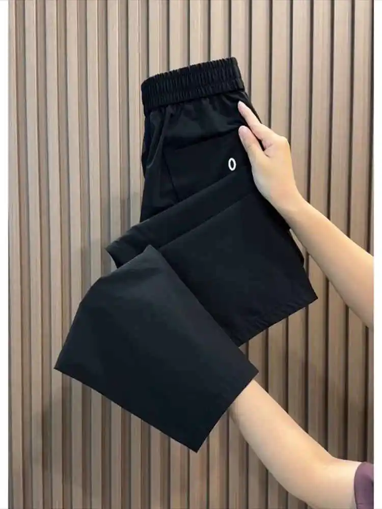 Bla Thin Harlan Pants Qui Dry Crop Pants Faionable Pantalones de mujer de nueve puntos Coreano Sle Commute Wind ket Diseño H...