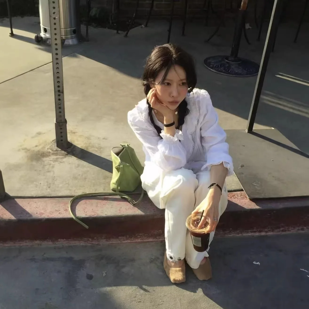 

Pure Ruffle Shirt Foeto New Arrival Girl's Loose Fit Long Sleeve Cotton Spring Autumn Fashion Elegant Lady Style