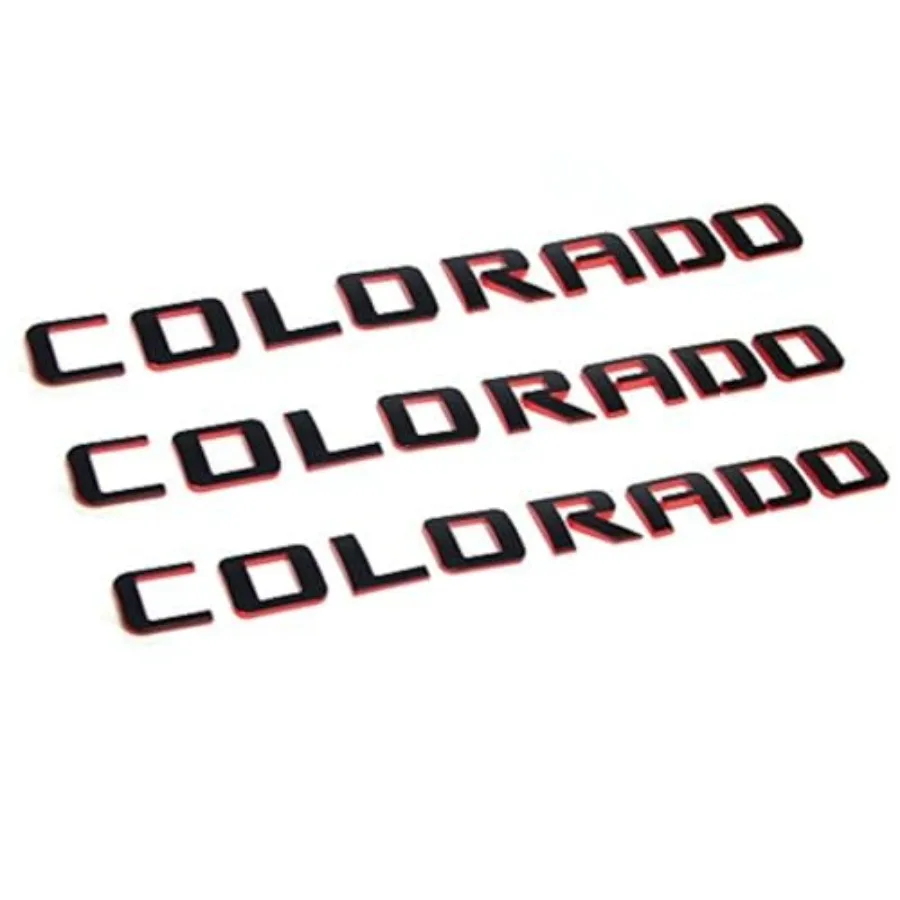 

3 шт. OEM эмблемы Colorado с буквами, совместимые с Colorado Glossy 2007-2019, красная линия
