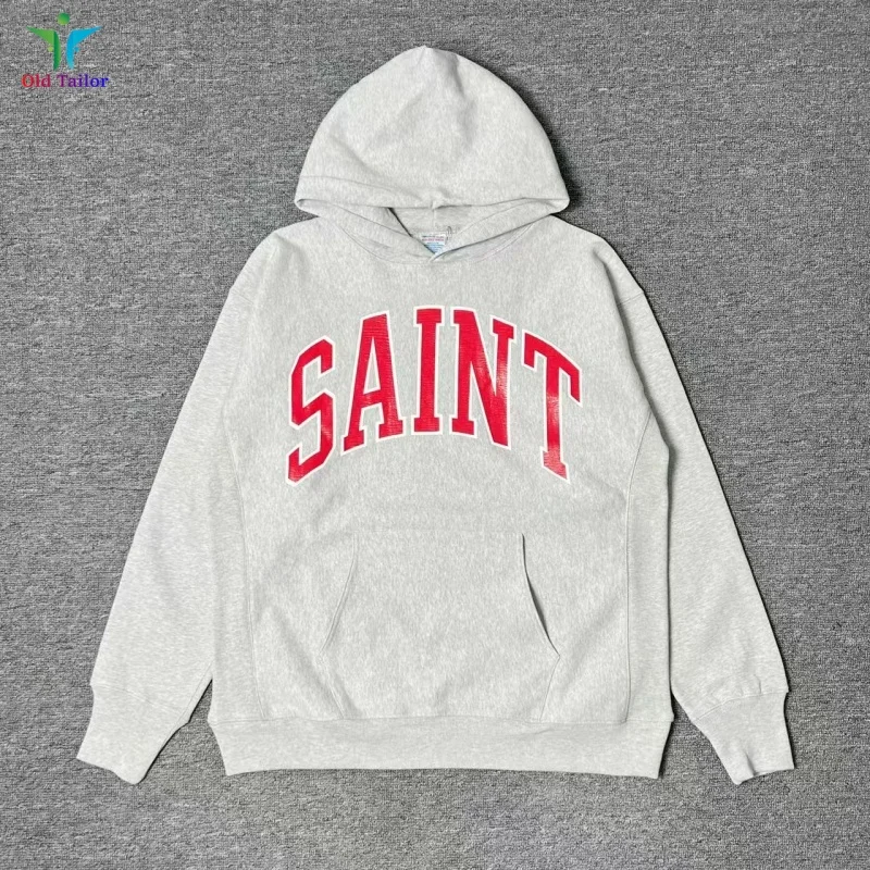 

Classic SAINT Grey Black Minimalist Letter Fashion Print Autumn Winter Streetwear SAINT Men's Women's Hoodie