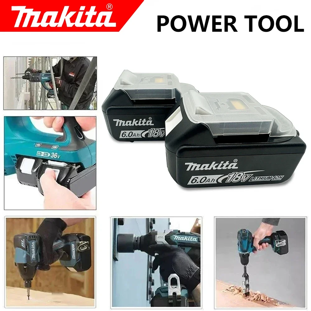 2024 New Makita 18V 3Ah/5Ah/6Ah Lithium Battery, for Power Tool LXT BL1860, BL1850,BL1850B,BL1840,BL1840B Replacement Battery