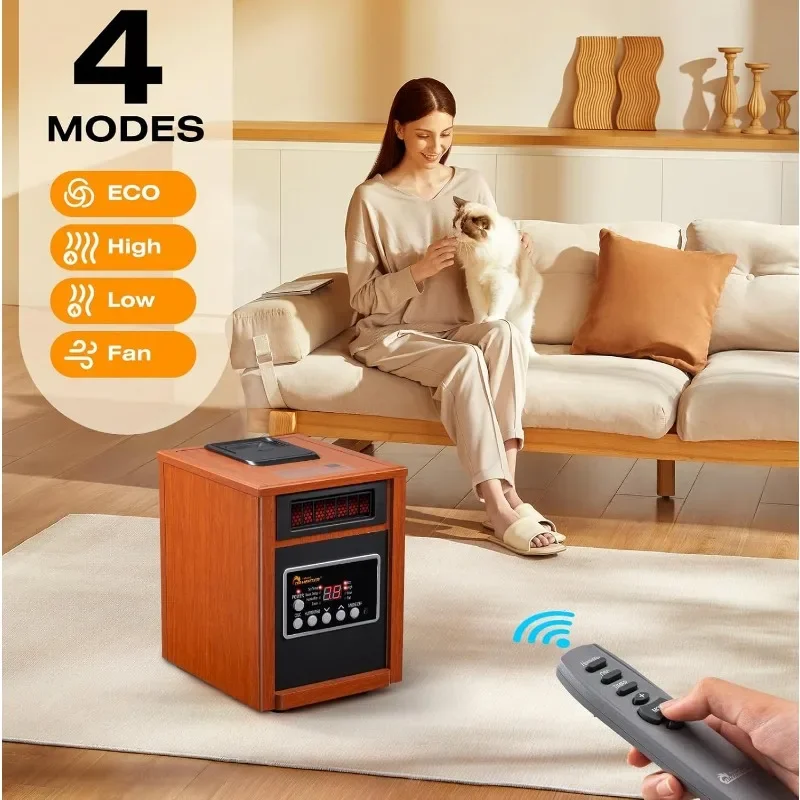 Dr. Infrared Heater DR-998, 1500W, Space Heater with Humidifier, Oscillation Fan, Remote Control (None)