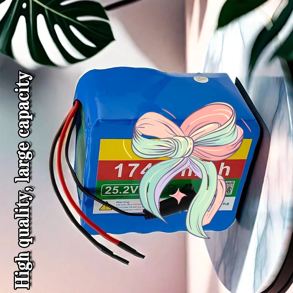 

18650 lithium 6S5P battery pack New rechargeable 25.2V battery 17400mAh+ 25.2V 2A charger