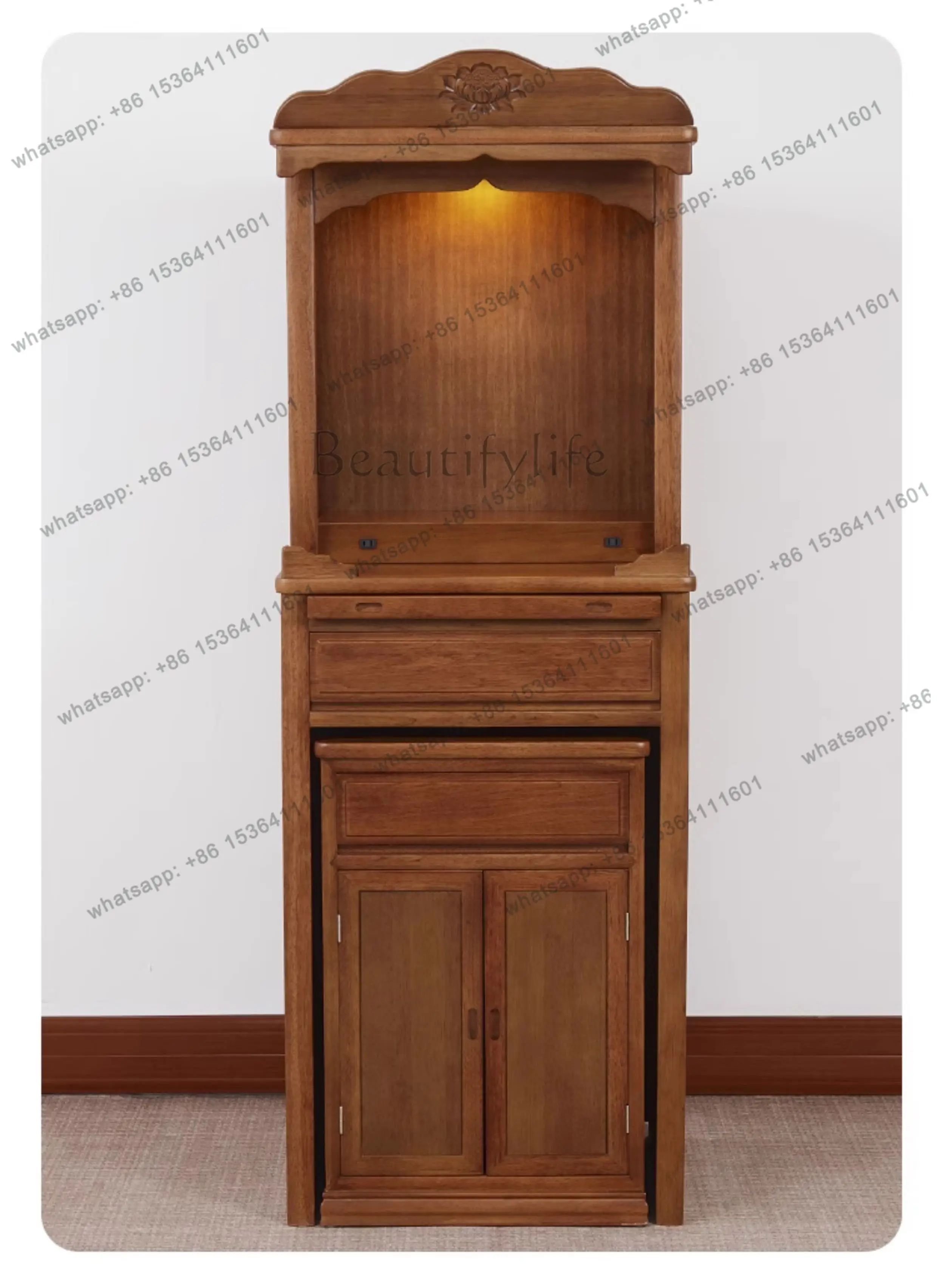 LSBuddha Counter God Of Wealth Offering Table Household Economic God Of Wealth Offering Table Fragrant Case Table