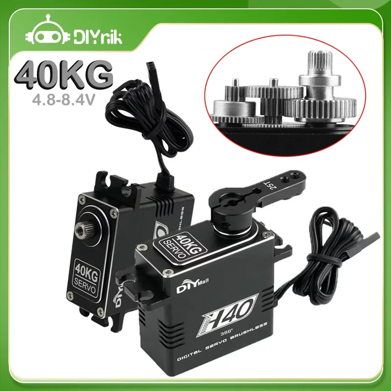 

40kg All-metal Digital RC Servo 4.8V-8.4V Brushless Motor Metal Gear High Torque Servos For RC Cars Vehicle Robot Model Crawler