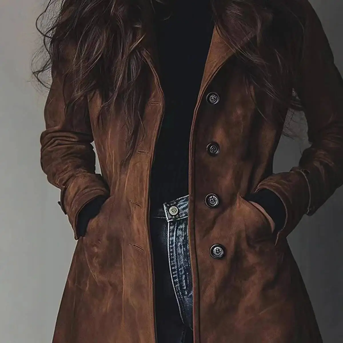 Solid Casual Loose Jacket Coats For Women 2026 Winter Vintage Women's Jackets Overcoat Autumn Female Coat Outerwears Tops