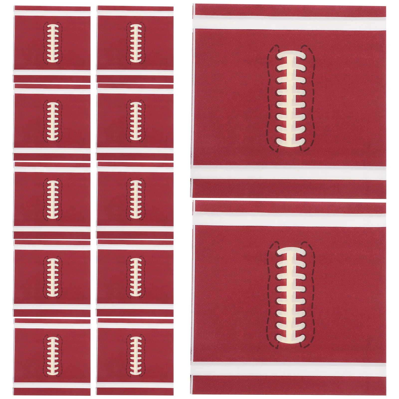 

20pcs Football Napkins Brown Print Paper Towels Disposable Lunch Cocktail Rugby Party Supplies Sports Themed Decorations