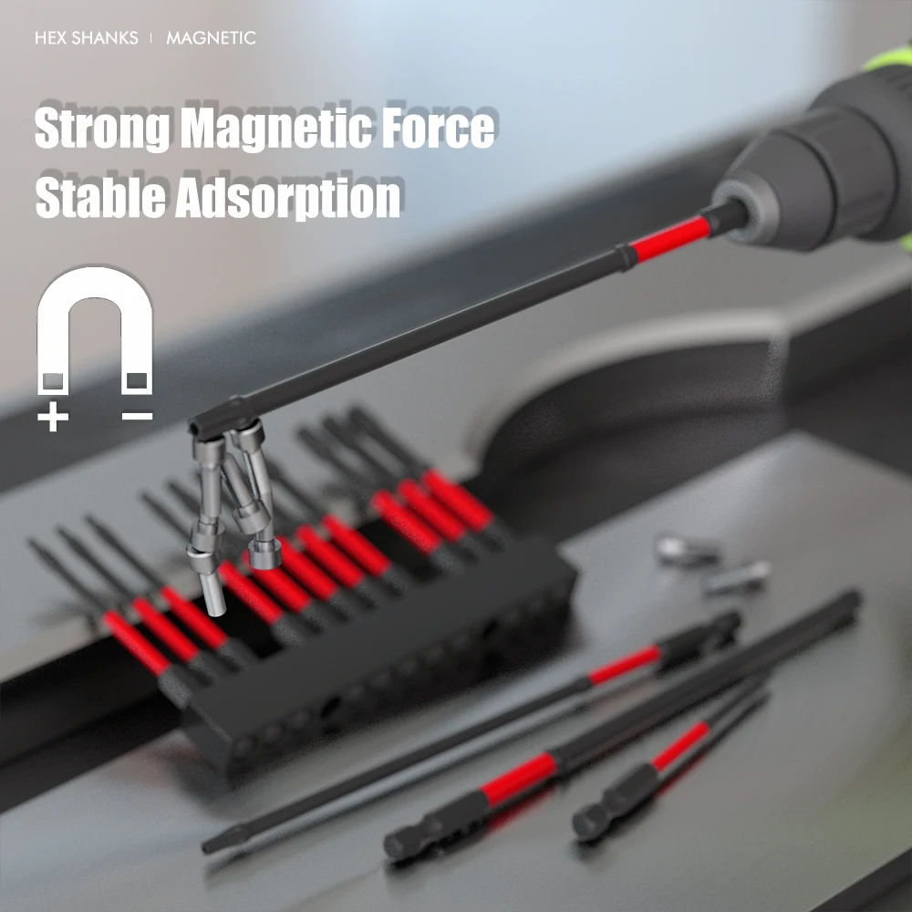 13-teiliges Schlag-Torx-Schraubendreher-Set, T7-T40, Sechskantschaft, S2-Stahl, metrische magnetische Schraubendreherbits – Detail 4