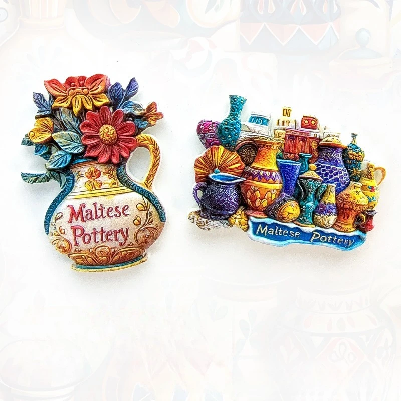 

Malta's Characteristic Ceramic Refrigerator Stickers Souvenirs Mediterranean Style Home Decoration Travel Gifts