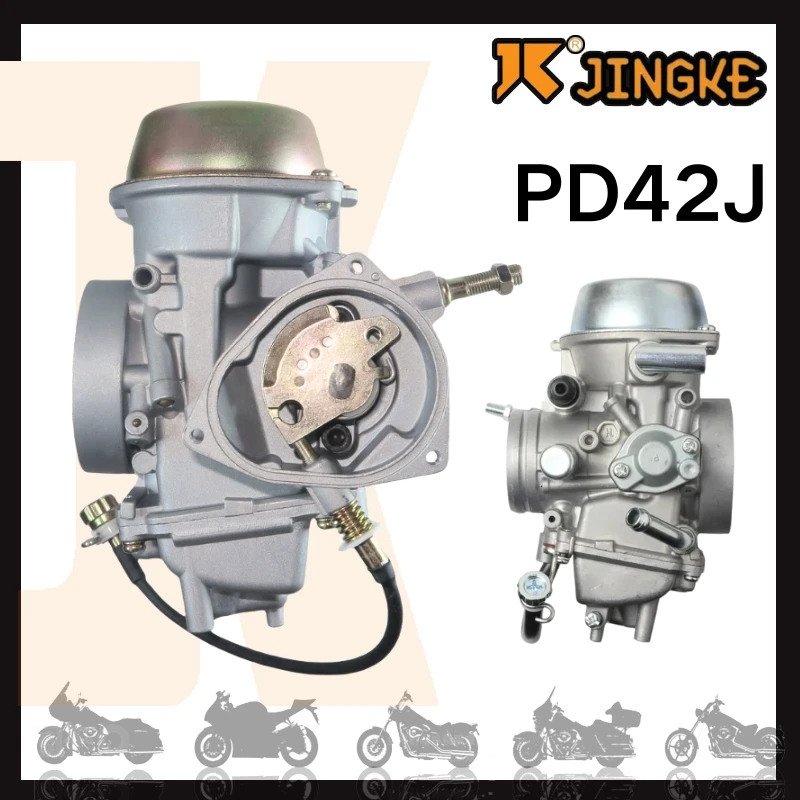 

JINGKE Carburetor Pd42J 42mm Carb Vacuum Case For Yamaha Grizzly 600 660 YFM600 & Raptor 660 ATV UTV For Hisun 700cc Motorcycle