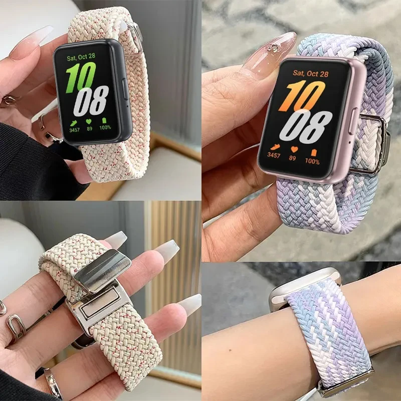 Ремешок с магнитным плетением для Samsung Galaxy Fit 3 SM-R390, цветной спортивный ремешок, браслет для Samsung Galaxy Fit 3, аксессуар для ремешка для часов