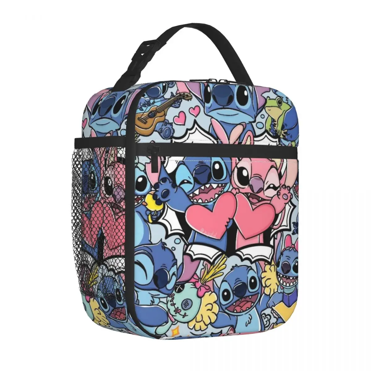 Stitch And Angel Insulated Lunch Bags Large Lunch Container Thermal Bag Tote Lunch Box Office Travel Men Women