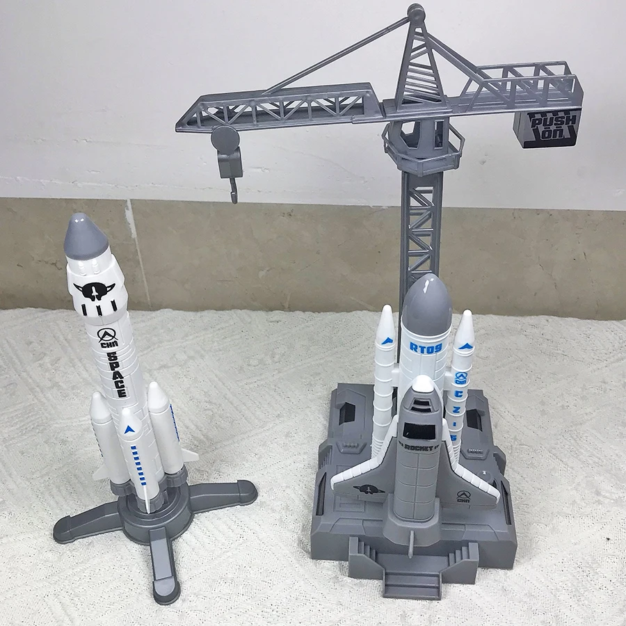 Rocket launch kit launch toys space rocket launch pad space station model children's assembly toys space launch vehicle