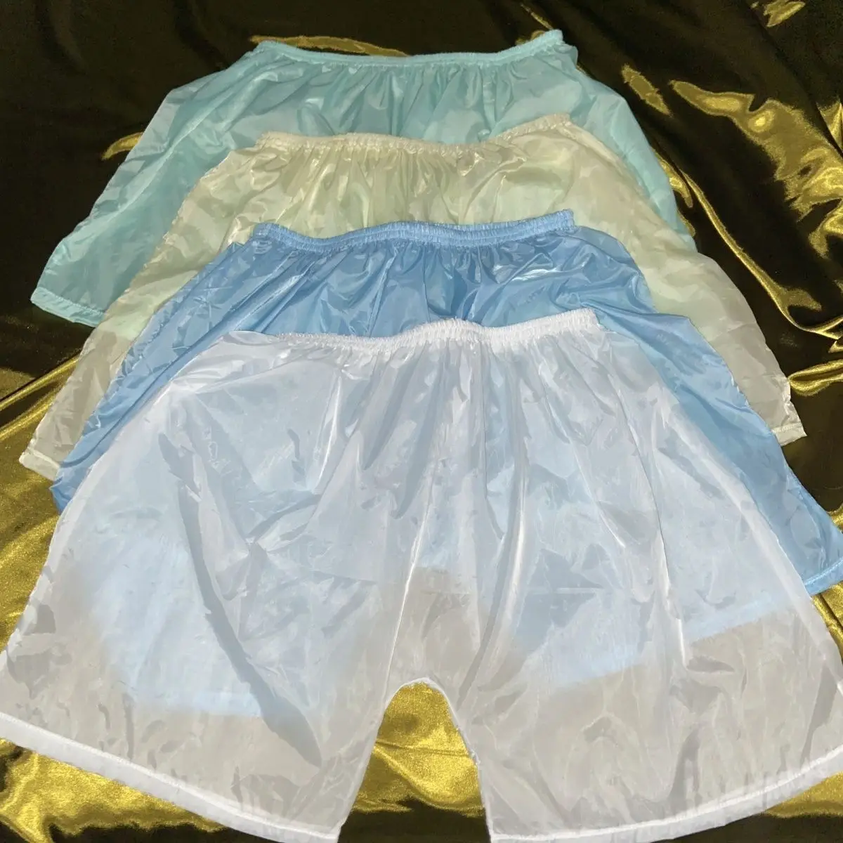 Ver através dos homens sexy shorts filme fino sem costura roupa interior feminina elástica calças de dormir casa boxer inferior