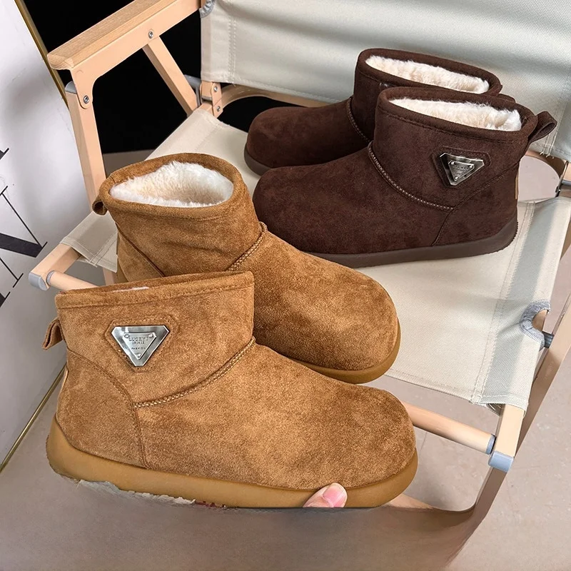 

Men's Winter Boots Warm Anti-Slip Soft Bottom Casual Shoes Snow Boots Double Layered Material Upgraded Version for Cold Weather