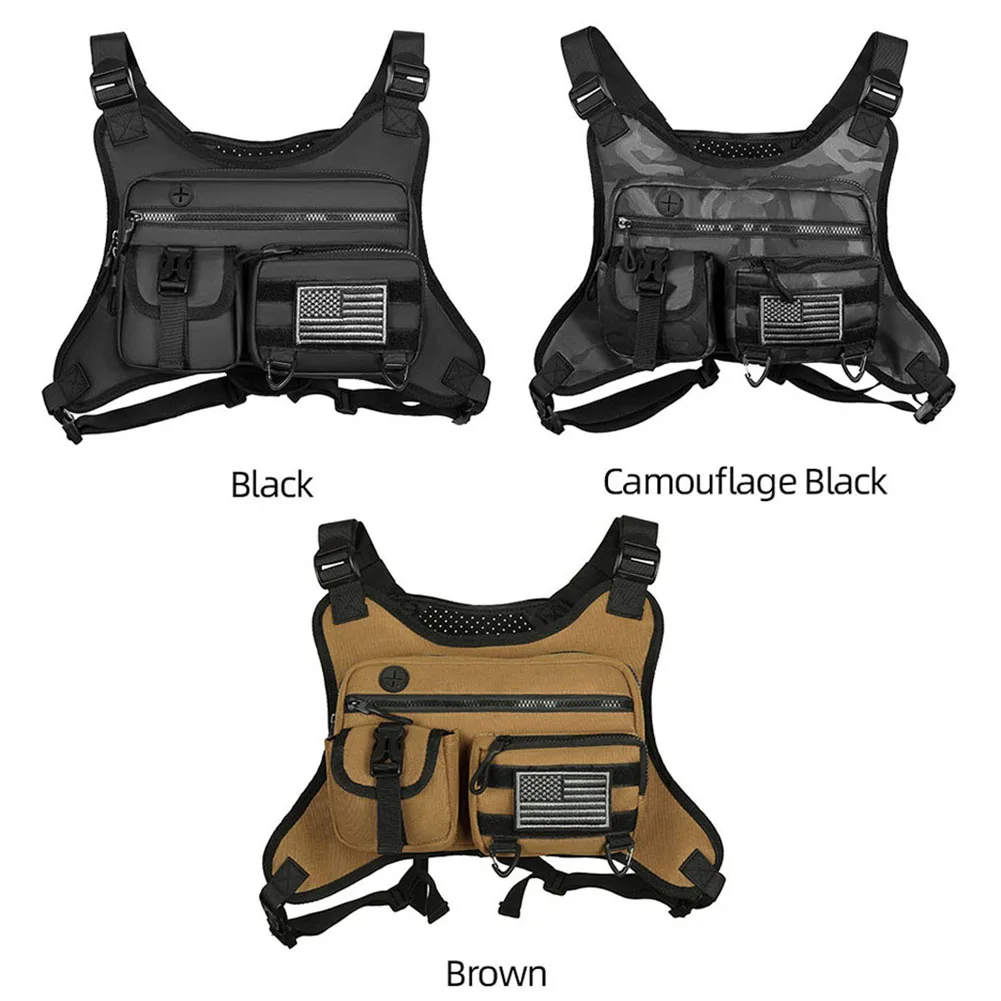 Fashion Sport Backpack Large Capacity Streetwear Chest Bag Breathable Travel Vest Backpack for Running Travel