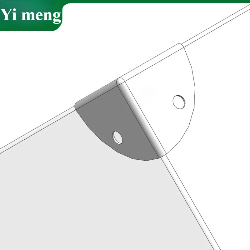 4 Pieces of Anti-Collision Accessories - Stainless Steel and Aluminum Three-Sided Corner Guards and Metal Corner Bracket - view 3
