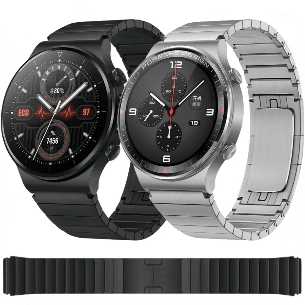 

Ремешок из нержавеющей стали 22 мм для Huawei Watch 46 мм/GT5 Pro/GT5 4 3 GT2e, металлический браслет для Amazfit GTR 4/Bip 6/Balance, аксессуары