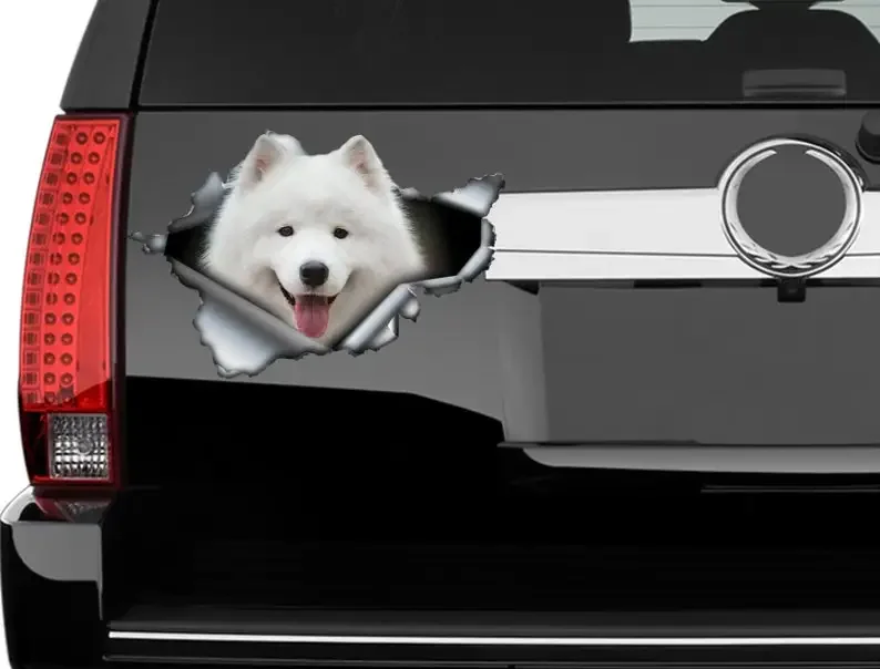 DIY Samoyed stickers car decals custom stickers logo vinyl pet decals, dog stickers, dog decals