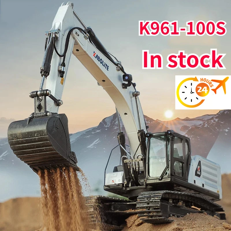 

KABOLITE K961-100 Excavator 1/18 K336GC Hydraulic RC Excavator Metal Model Rc Cars for Adults Remote Control Excavator Model Toy