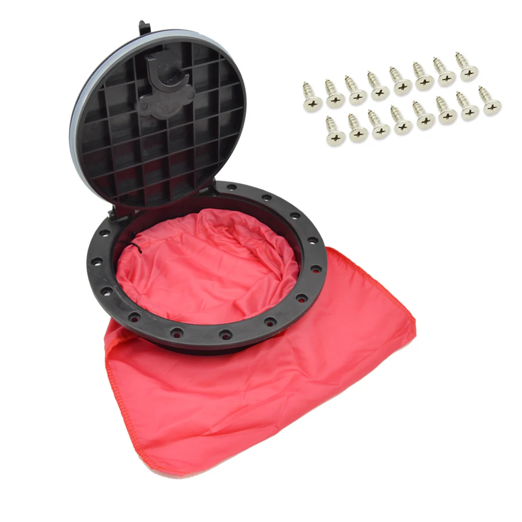 

8 inch Kayak Hatch Cover Deck Plate Storage Bag with Screw Portable Water Sports Drifting Hardware Parts Supplies