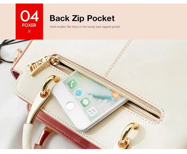 FOXER Split Leather Shoulder Bag Women Top Handle Handbag Female Large Capacity Tote Bag Simple Luxury Crossbody Purse