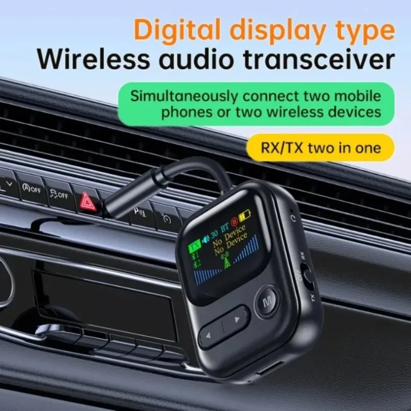USB-C Bluetooth Adapter BT6.0 TX RX Transmitter Receiver Mini 3.5mm AUX Mic For Airplane TV Car Wireless Headphone New Arrival