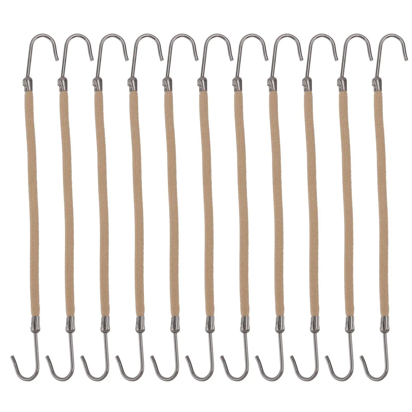

20 Pcs Hair Ties for Thin Head Bands Ponytail Hooks Beige Curly Accessories