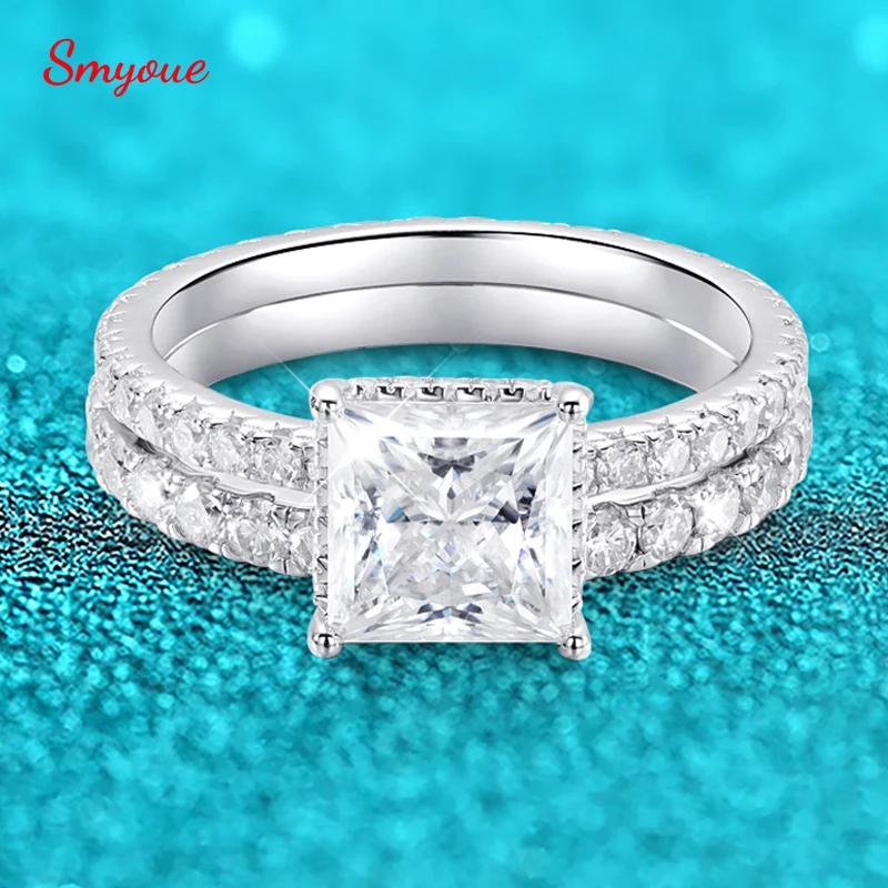 smyoue princesa corte moissanite aneis para as mulheres 925 joias de prata esterlina diamante completo casamento original gra 0935 ctw 01