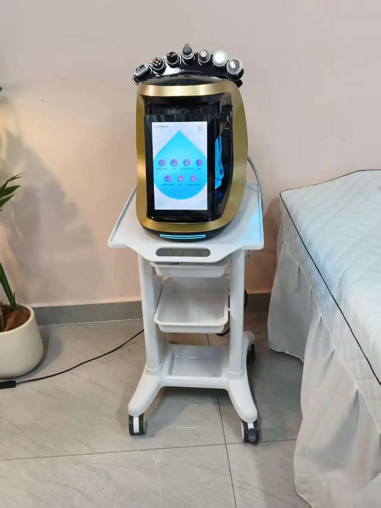 

Smart Ice Blue Plus 7 в 1, кислородная гидродермабразия, пузырьковая машина, профессиональная машина для гидра, RF-лифтинг, ультразвуковая машина