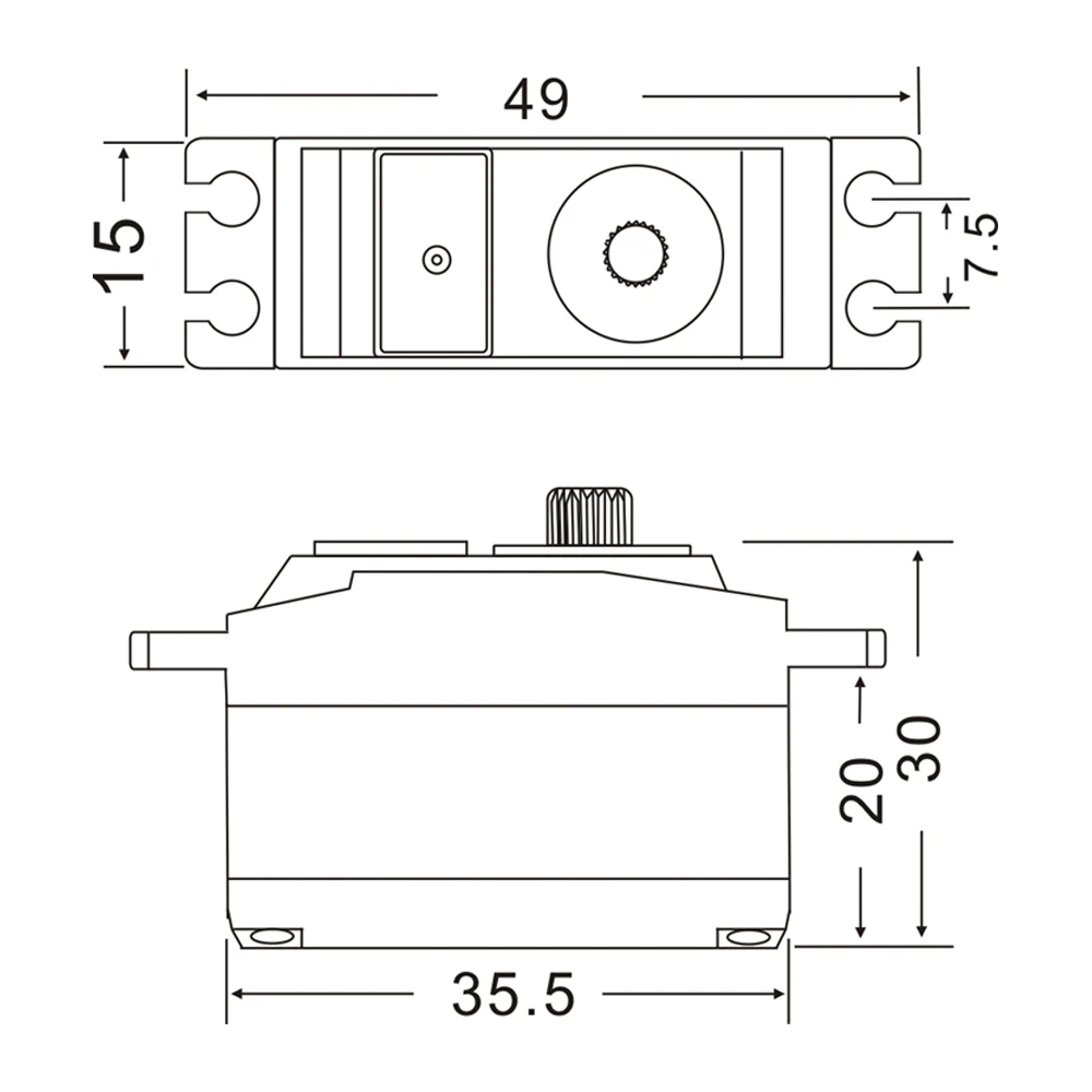 JX PDI-2535MG Digital Metal Gear Servo 3.5-3.95kg 4.8-6.0V