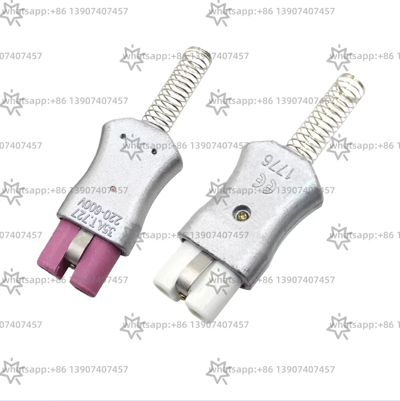 

10PCS T727 aluminum alloy high-temperature plug 35A heating ring ceramic electric furnace plug industrial plug socket