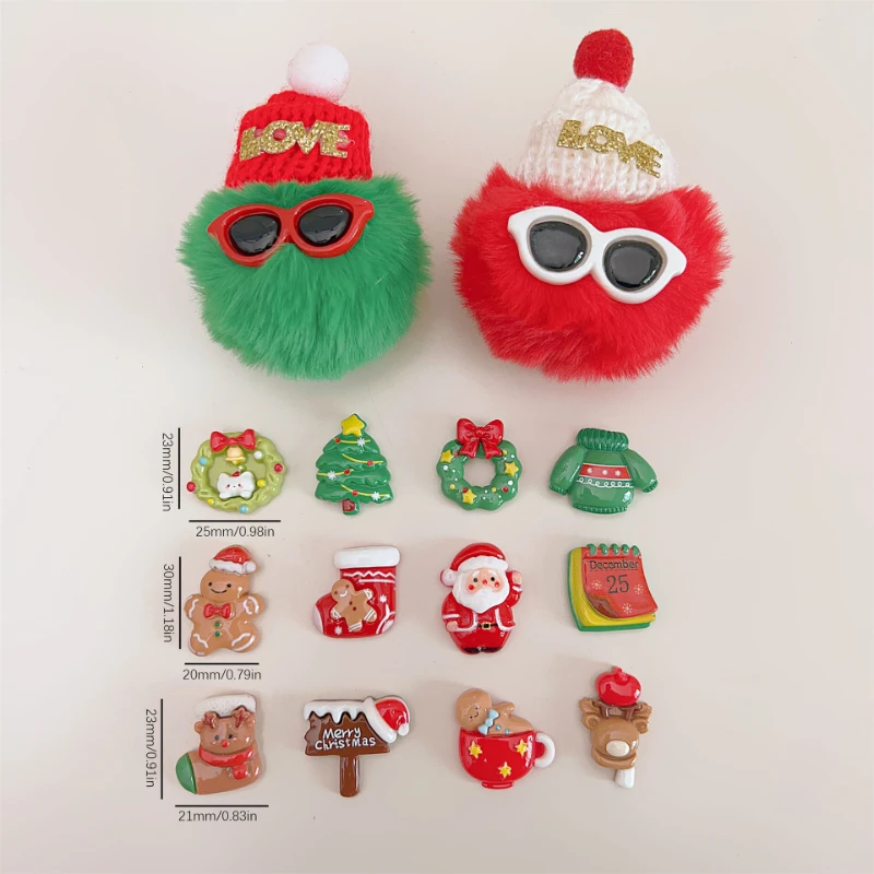 New Christmas Cute Plush Shoe Decorative Charms Diy Holiday Party Favors Suitable For All Clogs Perfect For Xmas Gifts