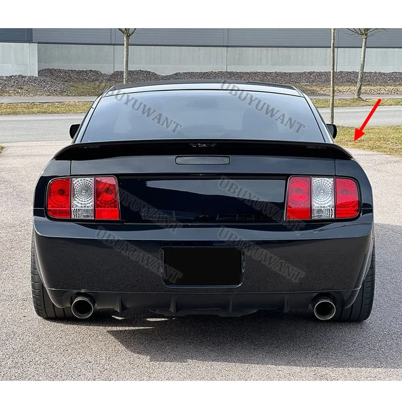 Für Ford Mustang 2004 2005 2006 2007 2008 2009 GT500 Style Heckklappenlippe ABS Schwarz Flügelspoiler Auto-Styling Original ab Werk
