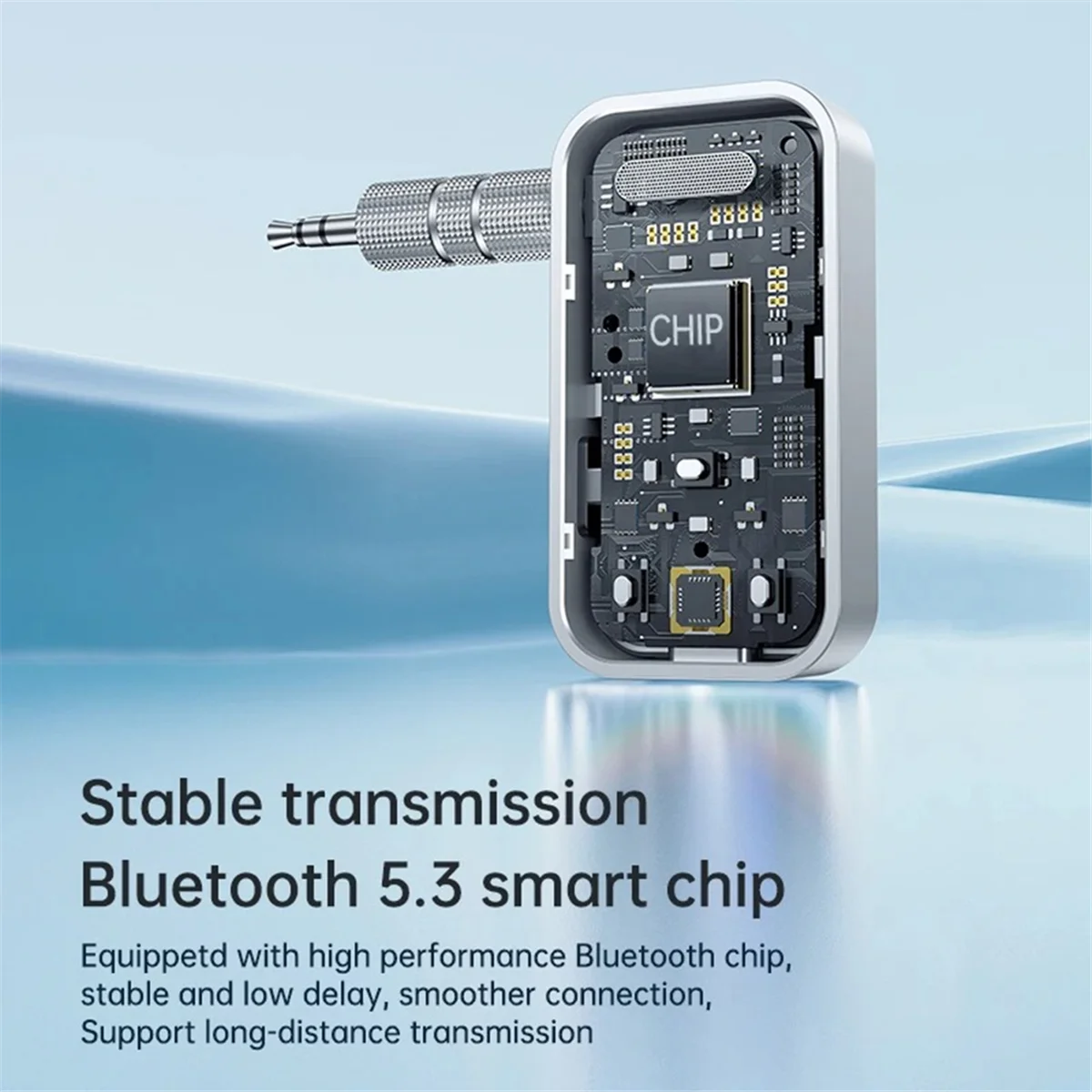 POP-lBluetooth 5.3 Transmitter Receiver Adapter Wireless Audio for Car Music Headphone Speaker 3.5mm Jack AUX Audio