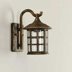 Retro Outdoor Waterproof Wall Light, Corredor americano Varanda Luz, Iluminação do jardim, moderno, à prova de chuva, E27