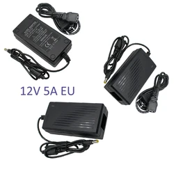 AC 110-240V DC 12V 5A Universal Power Adapter Supply Charger adaptor EU US UK for LED light strips Switching Power Supply