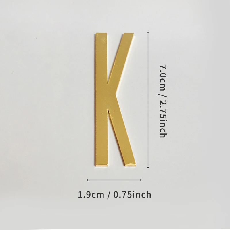 Goldene selbstklebende Hausnummern aus Metall mit englischen Alphabet-Buchstaben für Wohnung, Zimmer, Tür, Tisch, Briefkasten, Zahlenaufkleber, 7 cm – Detail 17