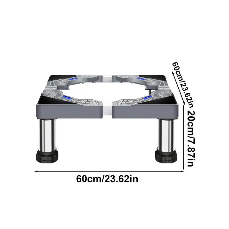 Washing machine Pedestal With 4 Strong Feet Labor-saving Stainless Steel Dryer Stand Pedestal Heavy Duty Laundry Pedestal ﻿ view 6